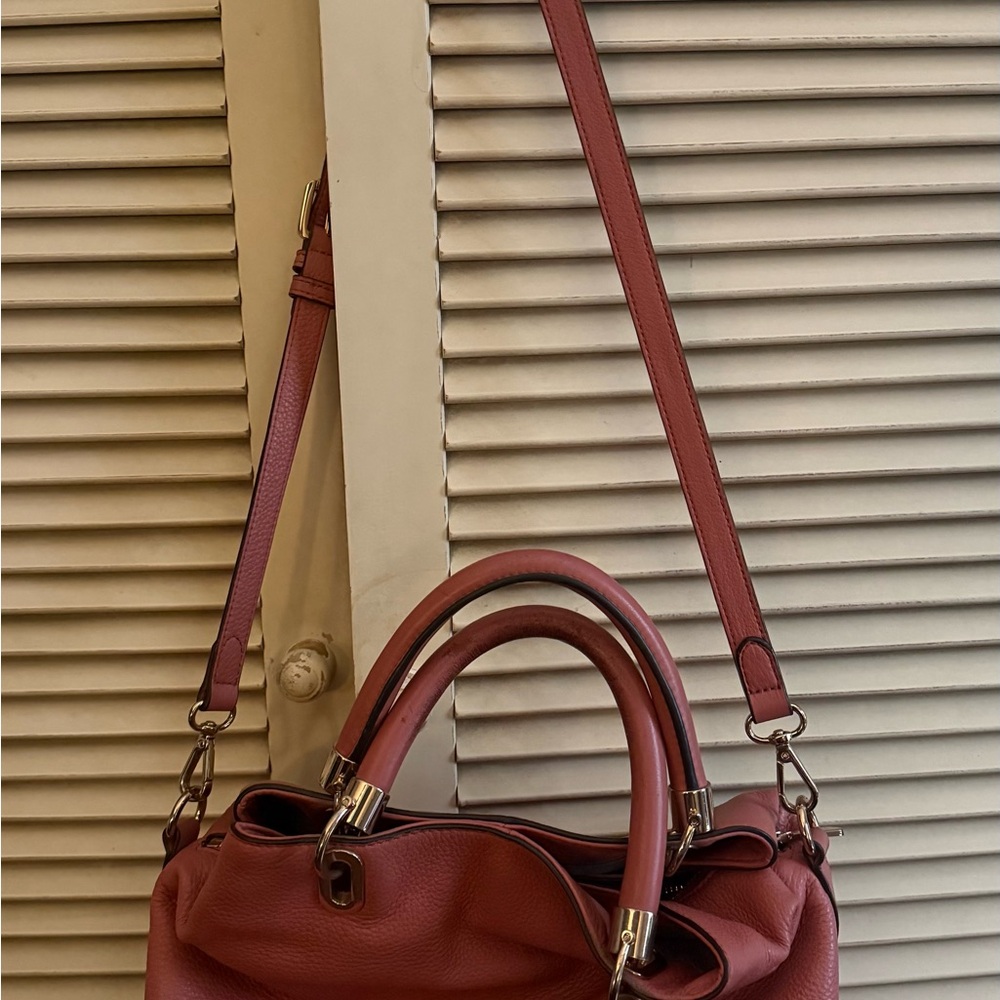 Vince Camuto Blush Rose Leather Bag with Tassel Charm - Picture 10 of 11